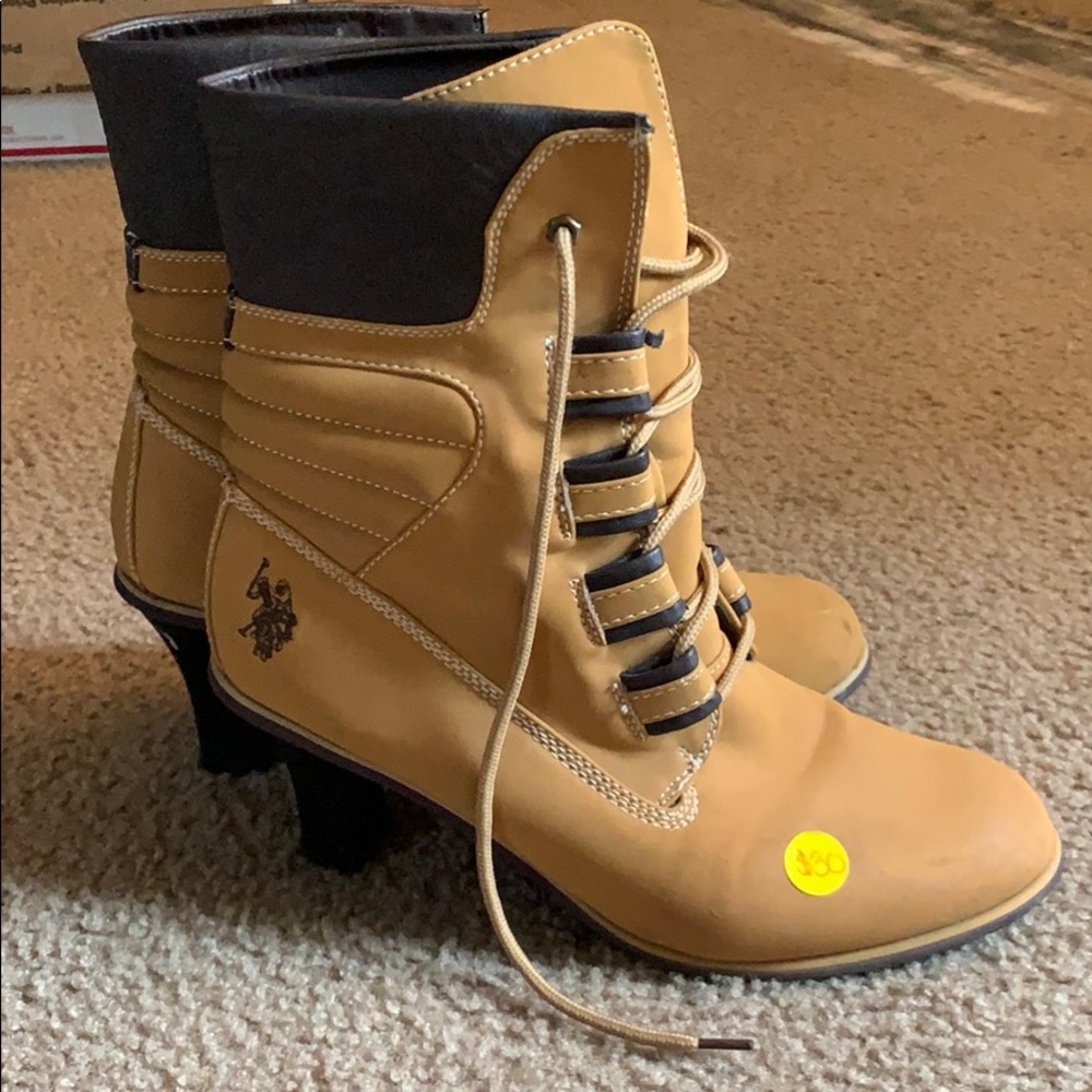 Healed boots, worn twice